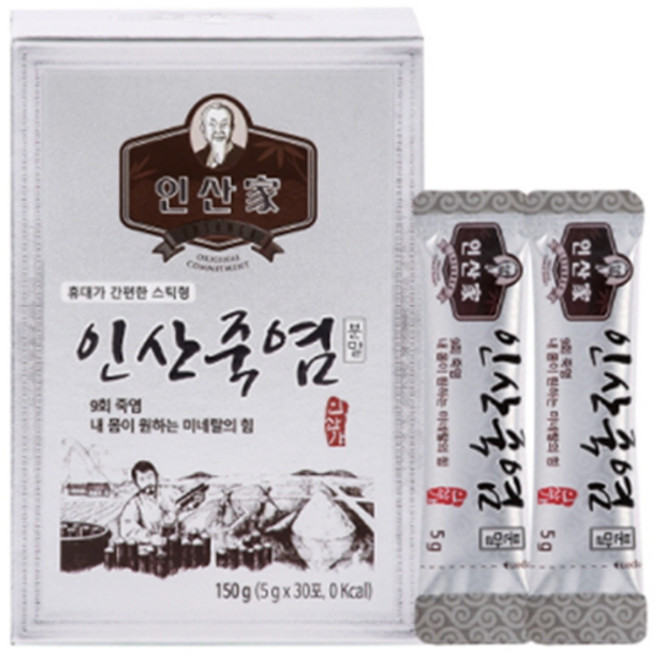 인산가 9회 죽염 분말 스틱형 오리지날 인산 죽염, 5g, 30개
