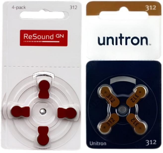 리사운드 보청기 배터리 312번 40알 (Resound 공용 건전지), 1개, 312, 유니트론