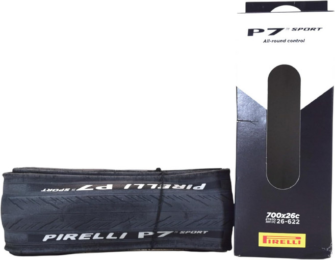 P7 스포츠 26-622 700x26c 로드 바이크 타이어 - 올라운드 성능 내구성 있는 일상용 제어 편안함 및 핸들링을 위한 60tpi TechBELT 케이스 PRO 컴파운드