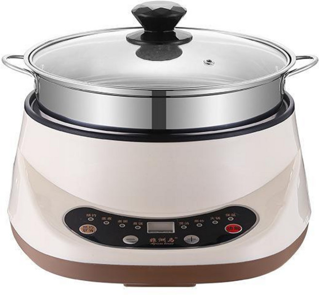 多功能電熱鍋 蒸煮合一 4.2L大容量 學生宿舍用煮飯煮麵鍋, 28cm智能四層