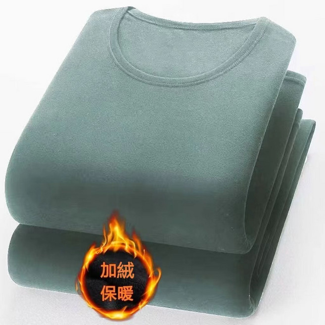 內刷毛保暖衣 衛生衣 刷毛發熱衣 男女款 【M-5XL】 純色內搭打底衫 圓領長袖