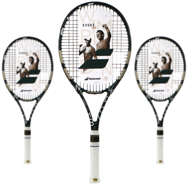 바볼랏 테니스라켓 윔블던 이보크 102 입문용 270g, 블랙, 1개