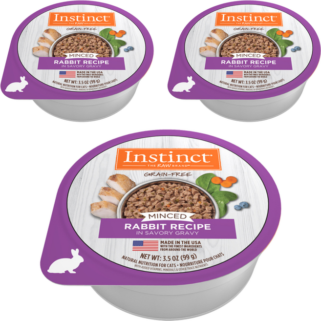 인스팅트 어덜트 캣 습식 간식, 토끼, 99g, 3개