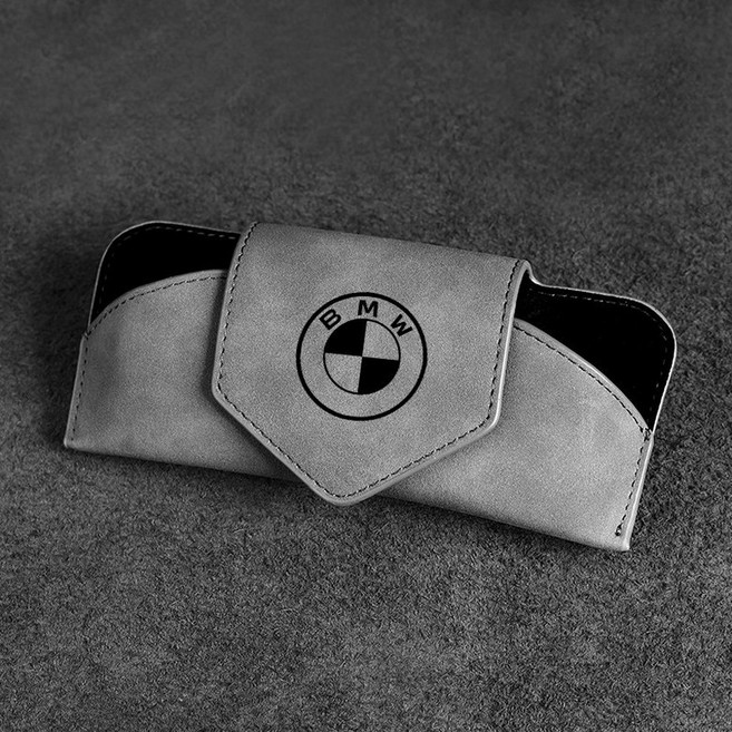 차량용 선글라스 클립 선바이저 거치대 안경 케이스, 2개, BMW 선글라스 홀더