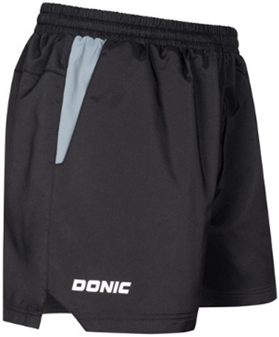 도닉 바이브 탁구복 반바지 DONIC 탁구유니폼 하의 숏팬츠 스포츠 의류 공용 (블랙), 도닉 바이브 탁구복 반바지 블랙  (2XL), 1개