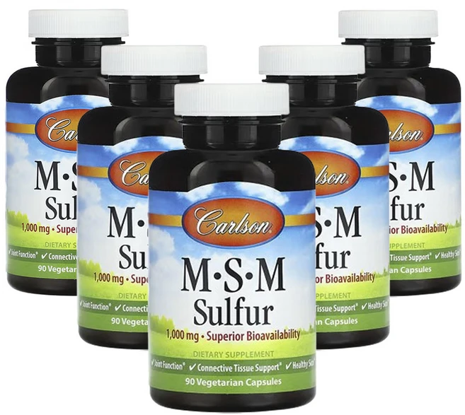 칼슨 MSM 황 1 000mg 90베지캡슐, 90정, 5팩 - 쿠팡