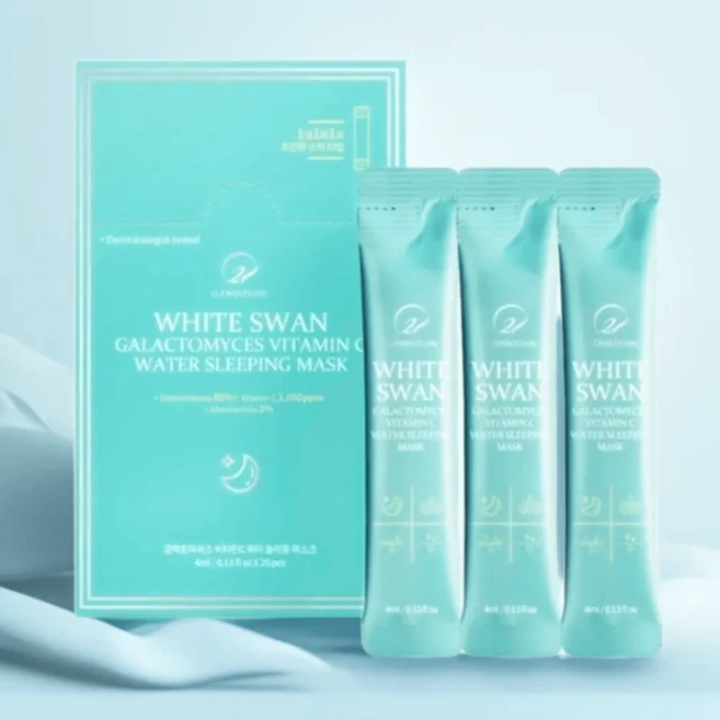 O21 화이트 스완 갈락토미세스 비타민C 워터 슬리핑 마스크, 20개, 4ml - 쿠팡