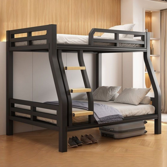 이층침대 2층 침대 어른 성인 기숙사 성인용 2층침대 프레임 분리형 저상형 철제, 화이트