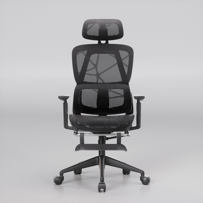 Bornoon 인체공학 3D 허리보호 체어 게이밍 컴퓨터 사무용 의자, 블랙