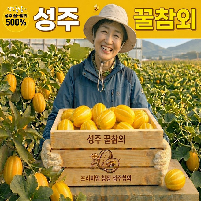 [감동특가] 재구매율1위 아삭/달달한 성주꿀참외, 1박스, 소과 3kg