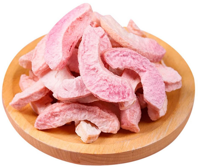 【本草養生】凍乾水蜜桃 原果急凍製成 酥脆香甜 清新果香 健康零食, 40g, 1個