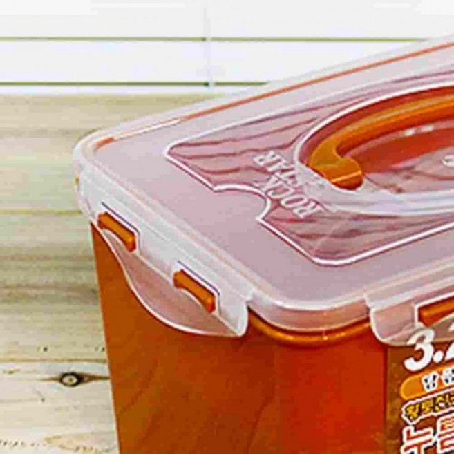 황토누름락4호 중 김치용기 식품용기 과일보관용기 김치통, 1개, 1ml