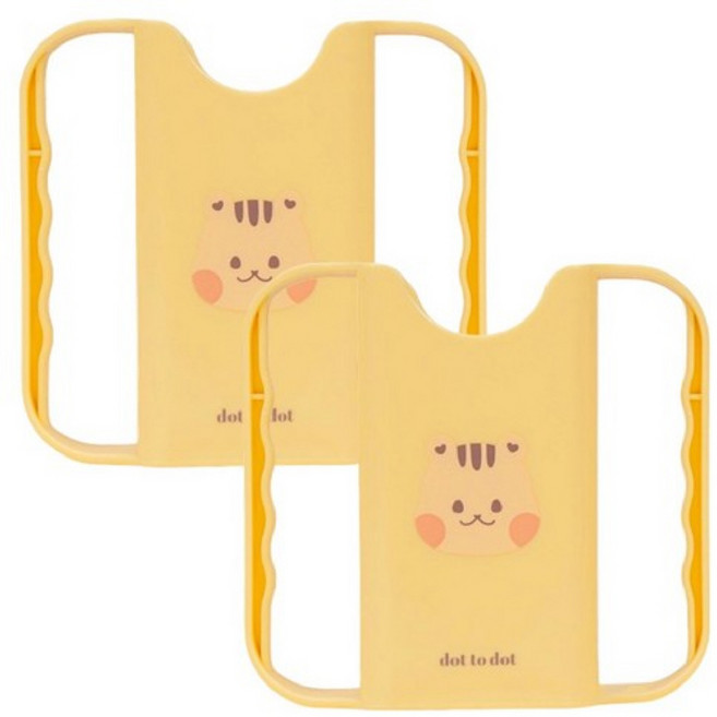 돗투돗 X 아가드 미니팩 홀더 우유팩 두유 주스 손잡이 125ml 돗람이 (옐로우), 1개