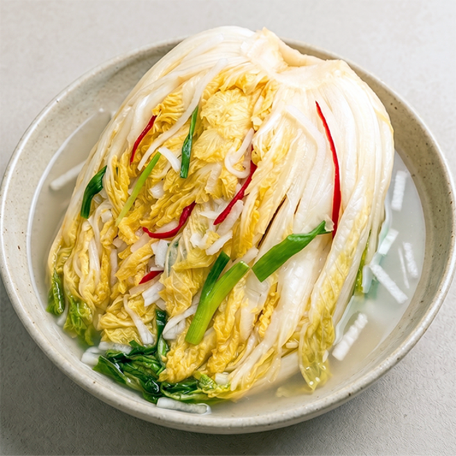 [아삭아삭 시원한 전라도 백김치] 100%국산 천연재료로 담근 배추 물김치, 1개, 3kg