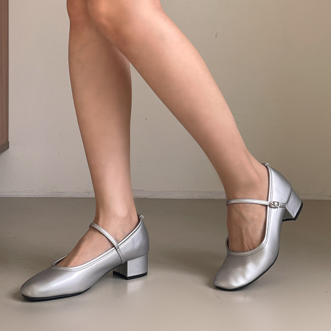 엠에스어패럴 여성 발편한 메리제인 구두 둥근코 3cm 로우힐 단화 펌프스