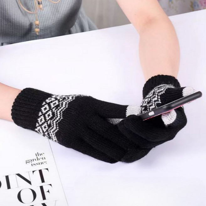 문팩토리 눈꽃 터치 니트장갑
