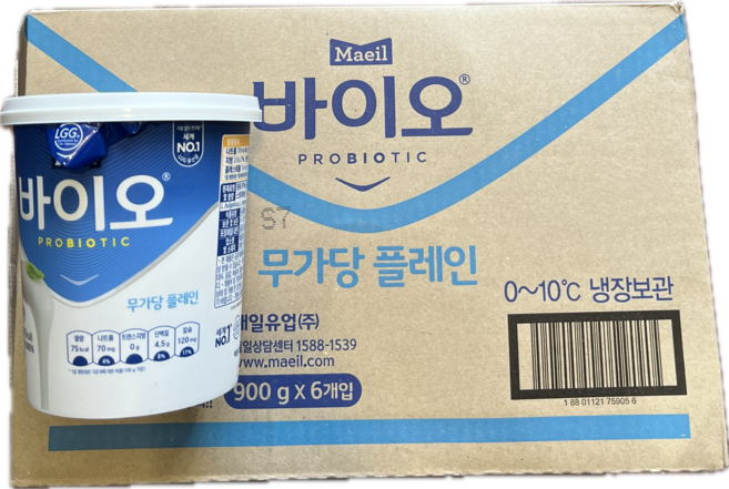 매일 바이오 플레인 무가당 900g 냉장, 2개