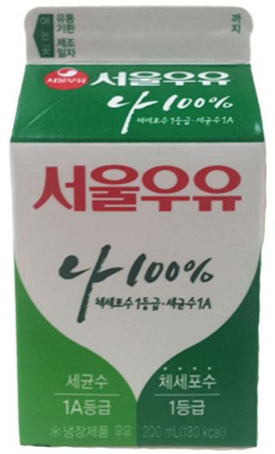 원하프서울우유 200ML, 1개