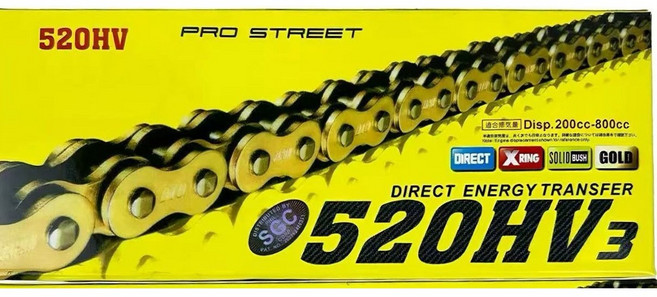 DID 오토바이 체인 / 금장 체인 520-120L, 1개, 520(125~800cc)