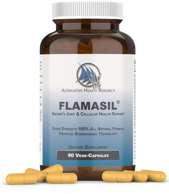Flamasil ™- 관절 보조 및 지원 | 세포 회복 | 젠틀 바디 클렌저 | 요산 추출기 | BCM-95 강황 커큐민 타르트 체리 추출물 프로바이오틱스 레스베라트롤 등, 1개