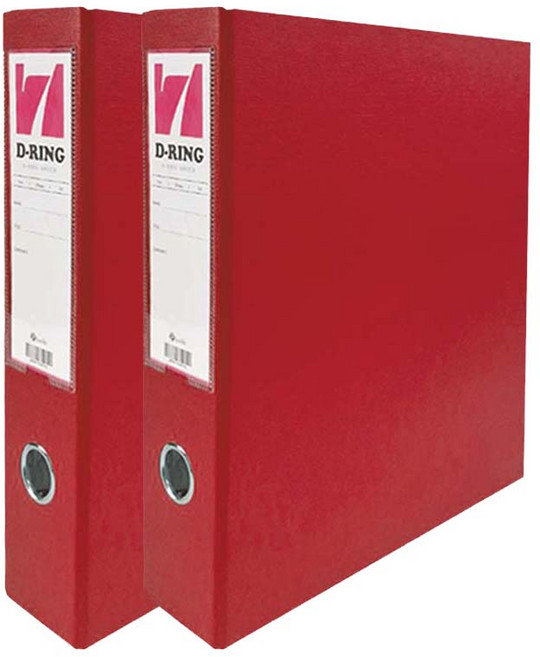 희망화일 3공 D링 합지 바인더, 적색, 2개
