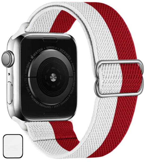 NUBASE 애플워치 호환 고탄력 링크 솔로루프 스포츠루프 버클 스트랩, 캐나다