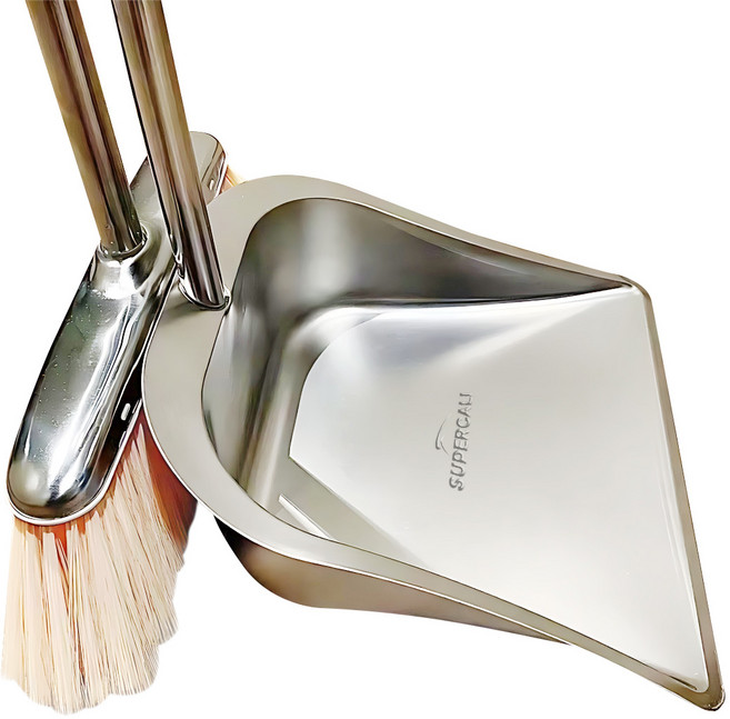 슈퍼캘리 스테인리스 빗자루 쓰레받기 세트, 1세트