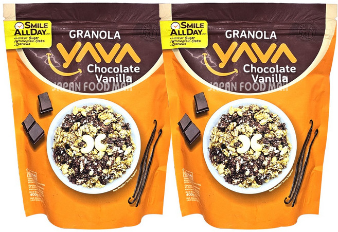 야바 그래놀라 초콜릿 바닐라 시리얼, 2개, 400g