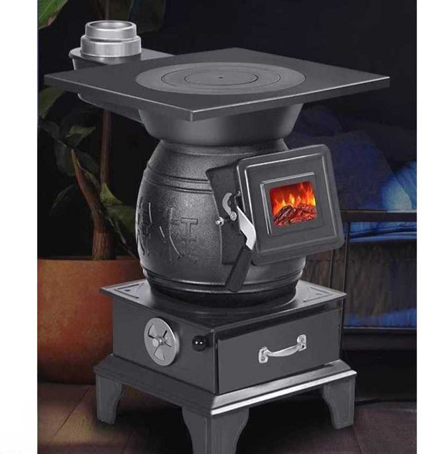 소형 화목난로 주물 옛날 가정용 야외 주철 무쇠, 2. 소형 화로+2m파이프