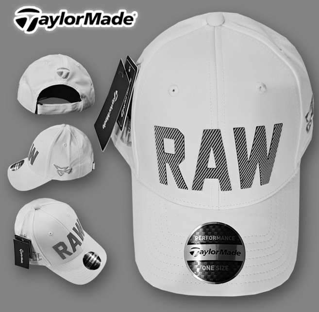 테일러메이드 골프 모자 RAW TD913, 블랙, 1개