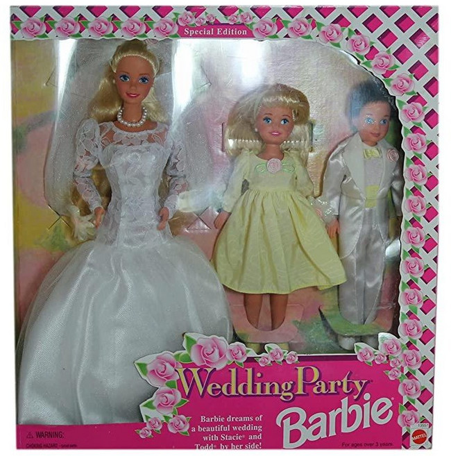 바비 웨딩 파티 선물 세트 스페셜 에디션 스테이시 & 토드 인형 포함 (1994)