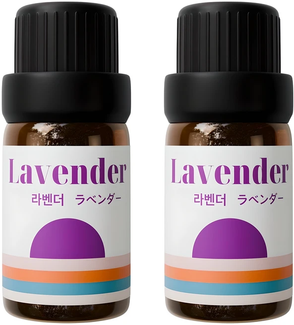 1+1 천연 유기농 아로마오일 에센셜오일, 유기농 라벤더오일, 10ml, 2개 - 쿠팡