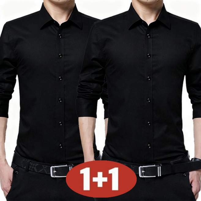 오스틱니 남성 봄여름 [1+1] 초특가 캐주얼 정장 긴팔 셔츠
