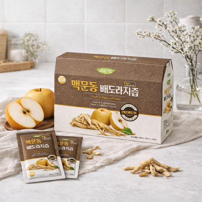 맛집사 맥문동 배도라지즙 도라지배즙 순수 배도라지 배 도라지 사삼, 80ml, 21개