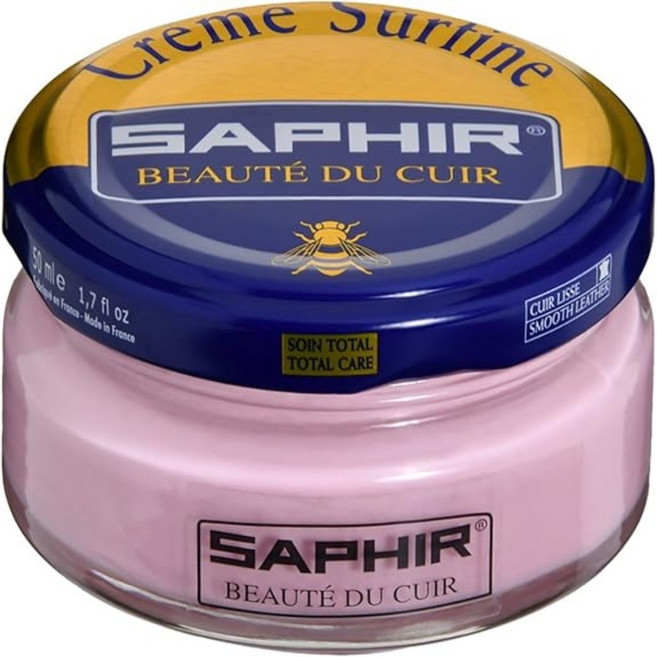 사피르 비즈왁스 슈크림 살구핑크 가죽크림 슈케어 구두약 구두관리 가죽영양