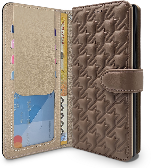 아리움스타 메이폴 퀼팅 가죽 지갑 카드 다이어리 핸드폰 케이스