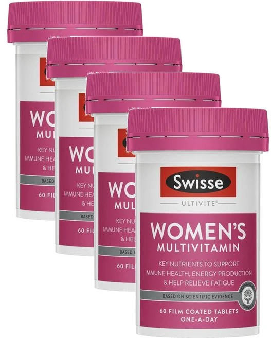 스위스 여성 멀티비타민 미네랄 원어데이 Swisse Womens Multivitamin, 60정, 4개 - 쿠팡