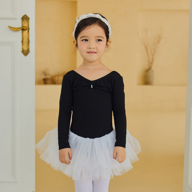 베베샤 여아 긴팔튜튜 일체형 발레복