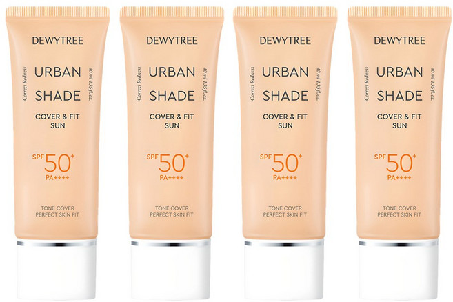 듀이트리 어반쉐이드 커버 앤 핏 선크림 SPF50+ PA++++, 40ml, 4개
