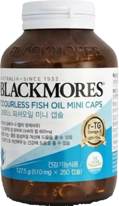 (250캡슐) 블랙모어스 오더리스 피쉬오일 미니 캡슐, 1개