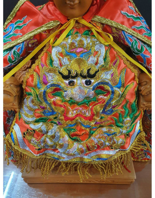 錦桂 粉色神明衣 媽祖娘娘神明衣服全套, 尺3用 肚兜 (橘色), 1個, 橘色, 肚兜