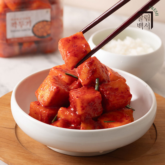살림백서프레시 깍두기 무김치 깍뚜기, 1개, 1kg