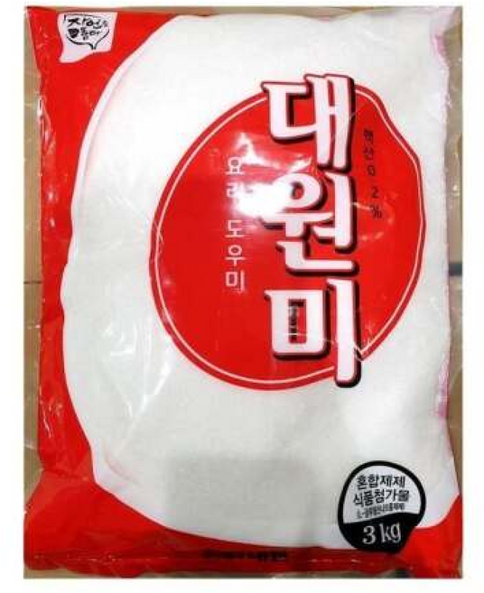 식자재 식재료 도매 미원 대원 미원 대용량미원 업소용미원 MSG 식당납품 대량유통 업소용 식당용, 3kg