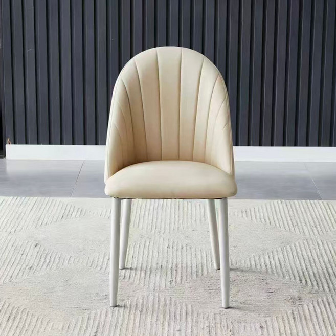 Tixpra 가정용 고급 레스토랑 의자 심플 호텔 캐주얼 등받이 의자, 1개, 화이트