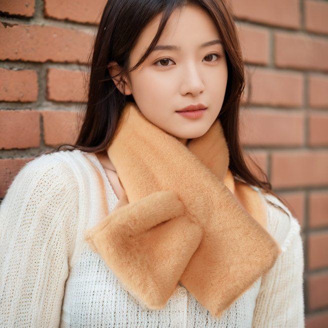 해피유 밍크 퍼 머플러