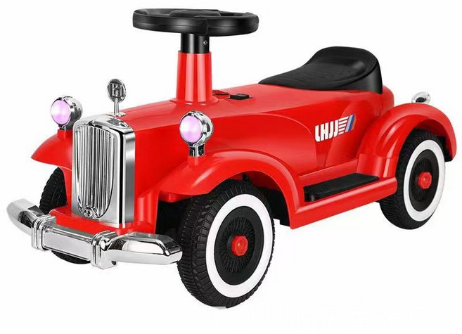 兒童電動汽車, 炫紅色(無遙控，自駕款), 1個