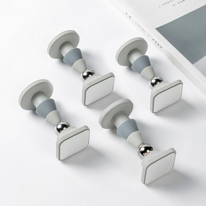 SOLEV 초강력 현관문 트리 디자인 자석 방문고정 무타공도어스토퍼, 4개, 그레이