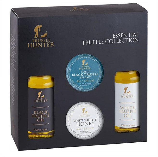 트러플헌터 에센셜 트러플 컬렉션 선물 세트 블랙 화이트 트러플 오일 바다 소금 트러플 4종 세트, 1개
