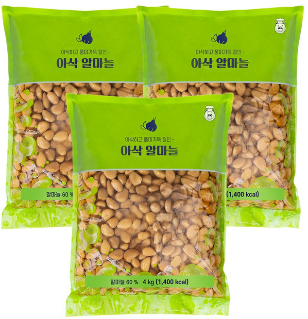 곰테이블 아삭한 알마늘 장아찌, 3개, 4kg