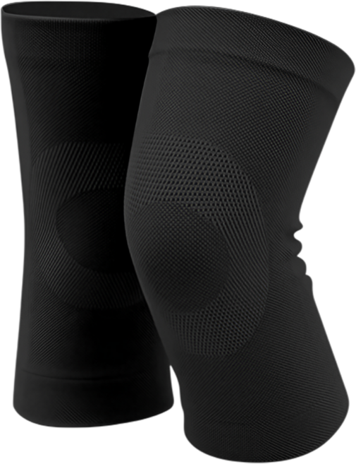 화인 무릎보호대 슬림 고탄력 얇은 무릎아대 일상 보온 운동용 2P, 블랙, 1세트